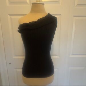 White House Black Market Off-Shoulder Black Sweater